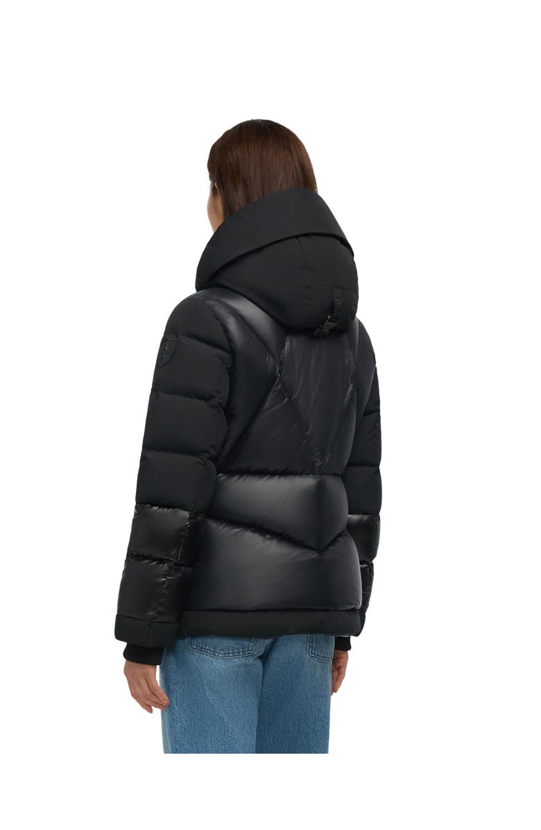 Pajar Vega Mixed Media Puffer Jacket with Removable Hood, Alternate, color, Black