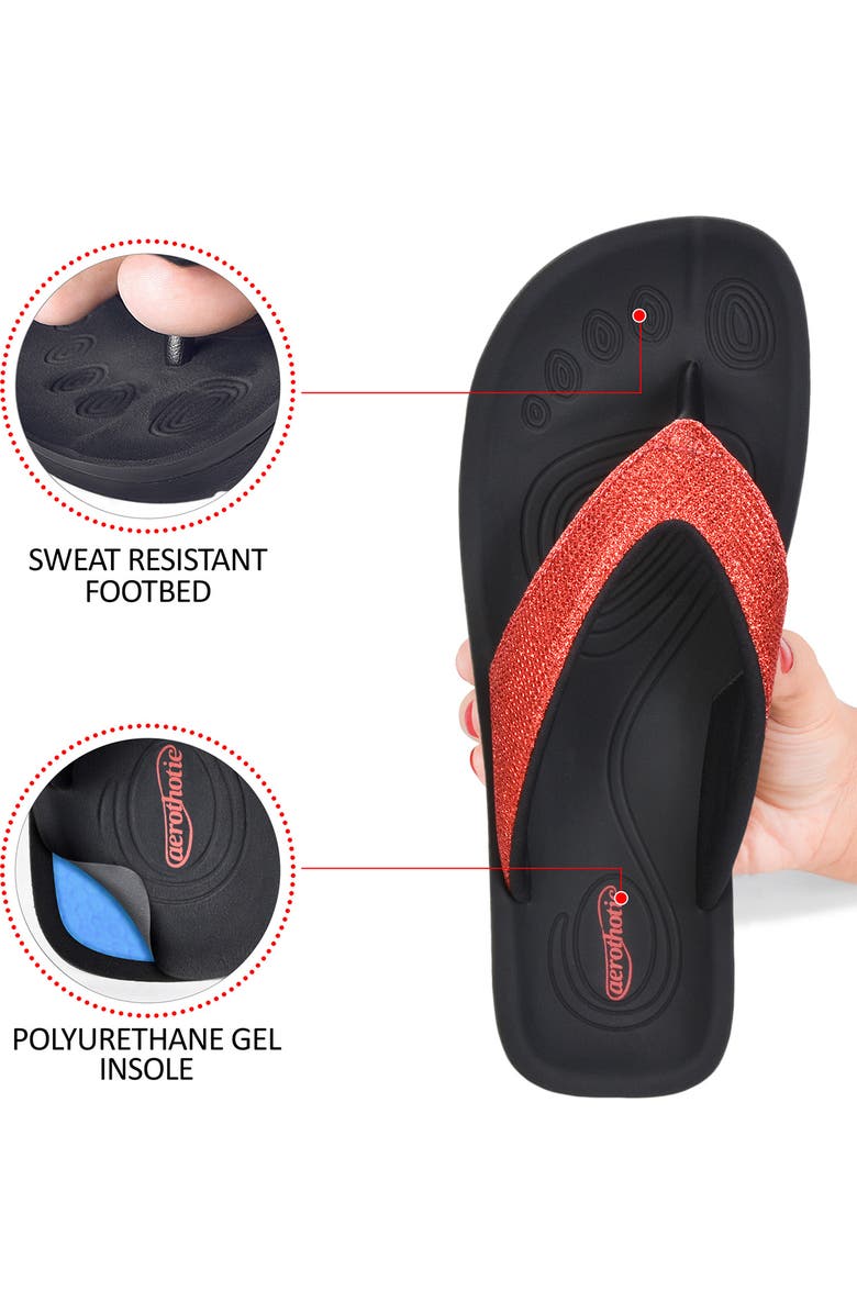 AEROTHOTIC Aislynn Flip Flop, Alternate, color, Red