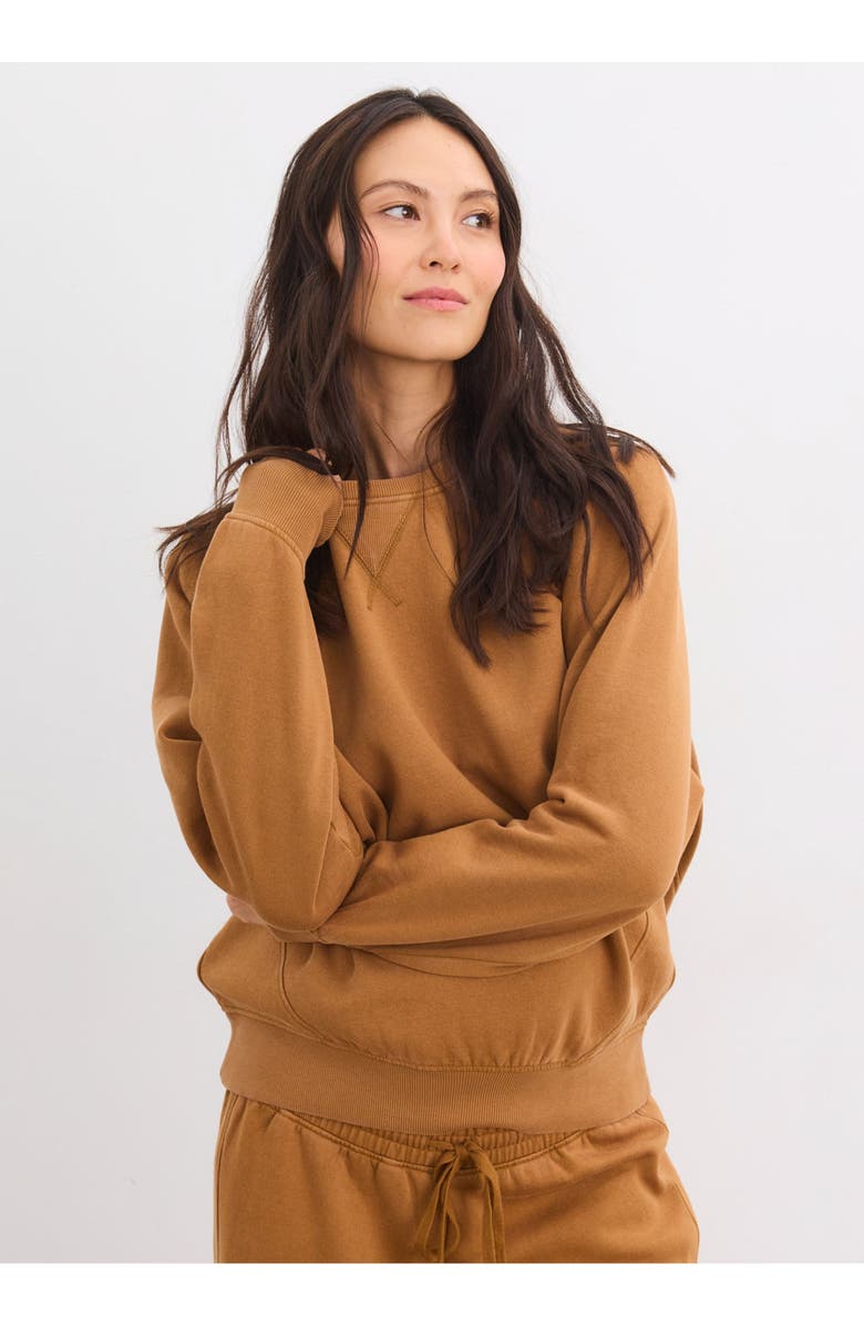 HATCH Collection The Romy Pullover Classic Sweatshirt, Alternate, color, Rubber