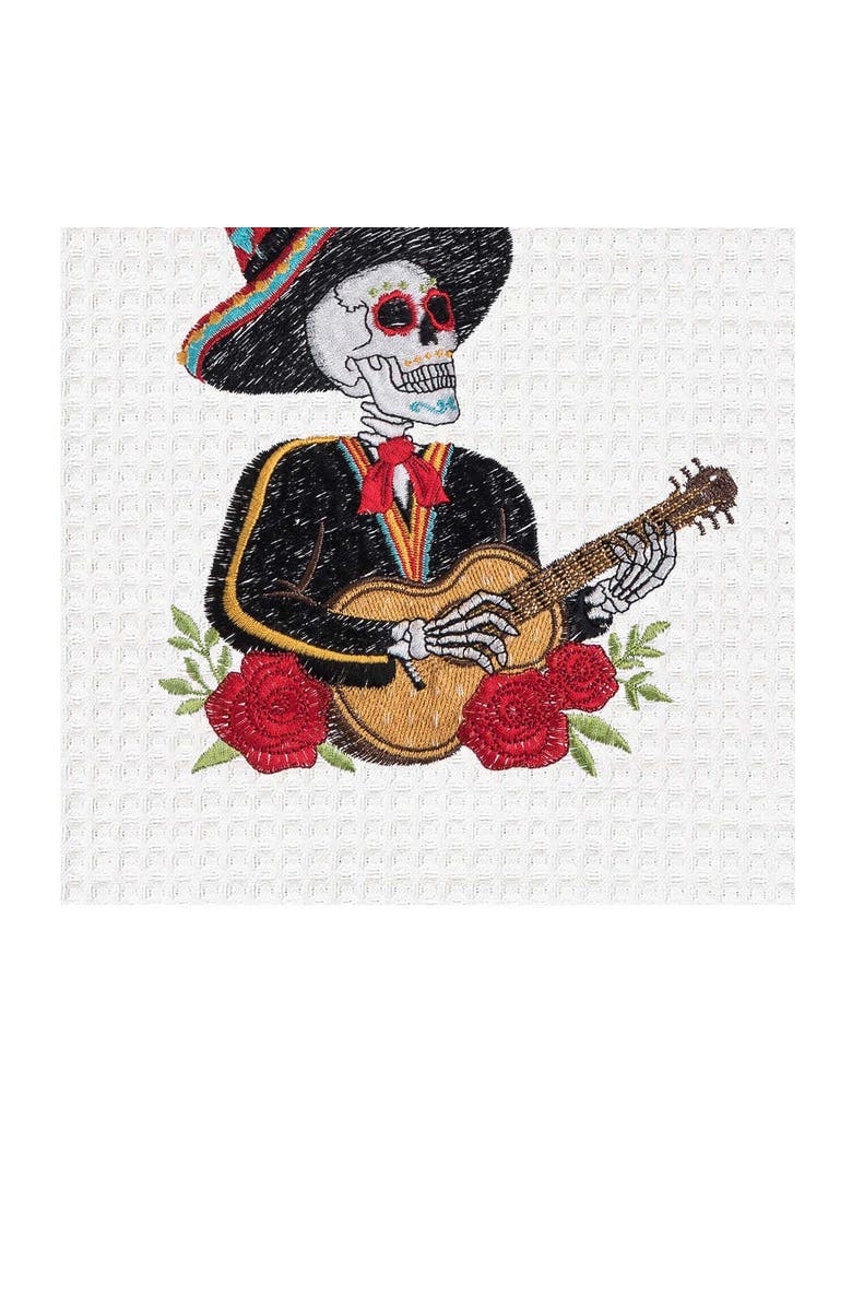 C&F Home Mariachi Guitar Waffle Weave Dishtowel, Alternate, color, Orange