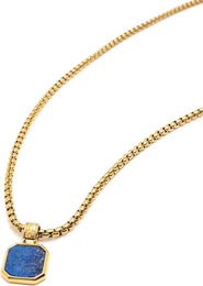 Nialaya Square Lapis Pendant Necklace