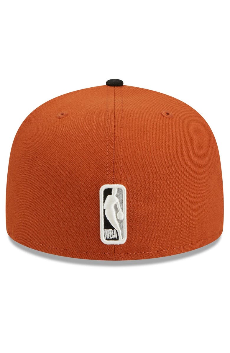 New Era Men's New Era Rust/Black Los Angeles Lakers Two-Tone 59FIFTY Fitted Hat, Alternate, color, 