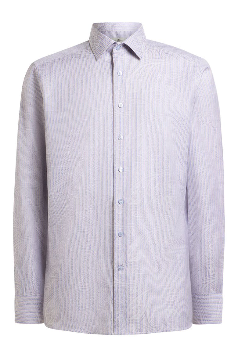 Roma Regular Fit Stripe Paisley Jacquard Cotton Dress Shirt, Alternate, color, VAR. MULTICOLOR F.DO VIOLA