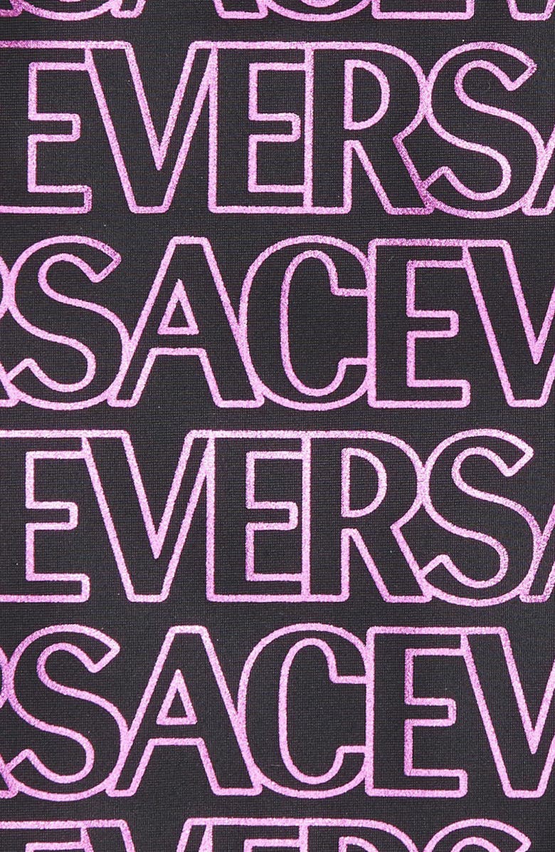 Versace Kids' Logo One-Piece Swimsuit, Alternate, color, 