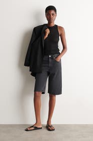 COS Chord Straight-leg Denim Shorts
