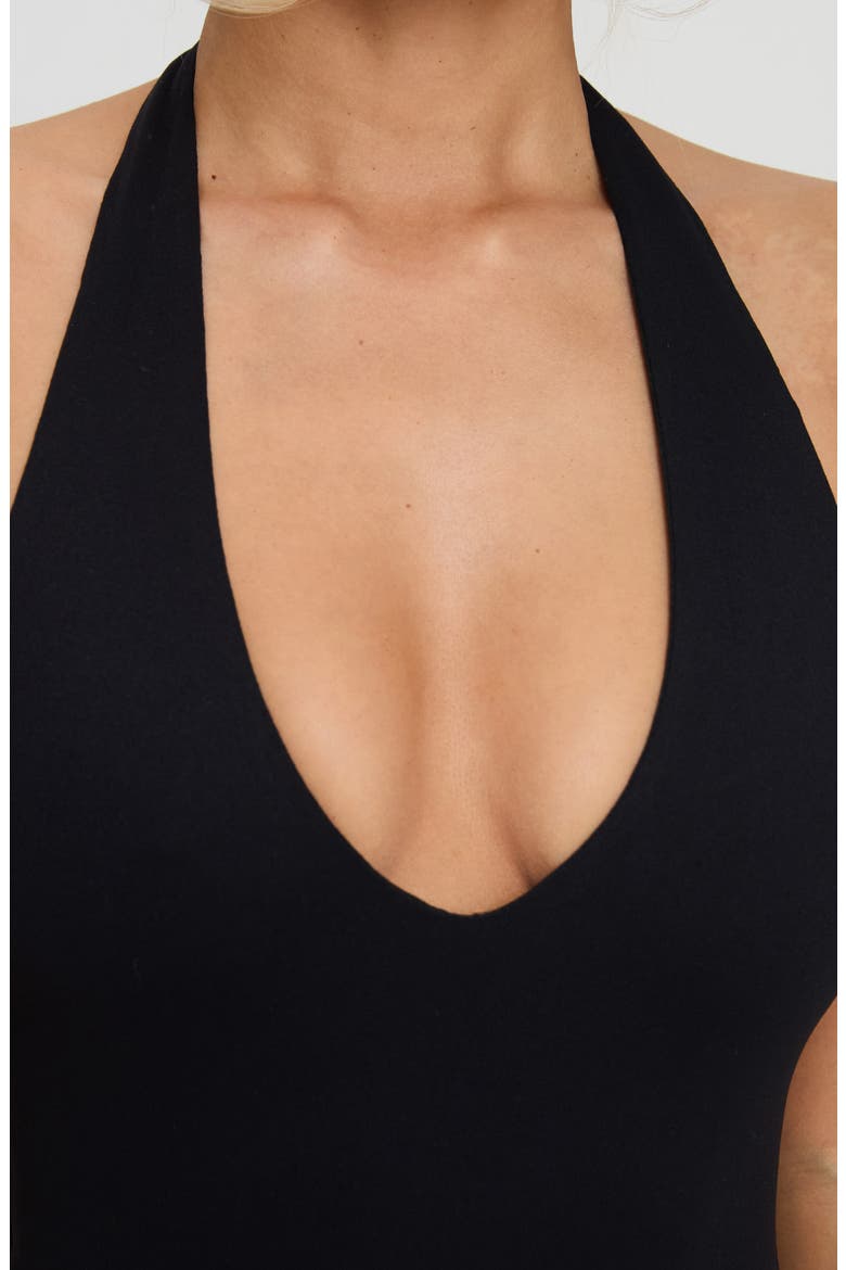 Someone New Halter Bodysuit, Alternate, color, BLACK