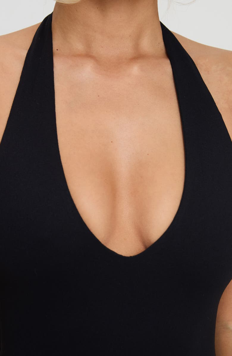 Princess Polly Someone New Halter Bodysuit, Alternate, color, Black