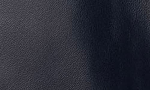 Vellapais Smooth Leather Jacket In Navy Blue