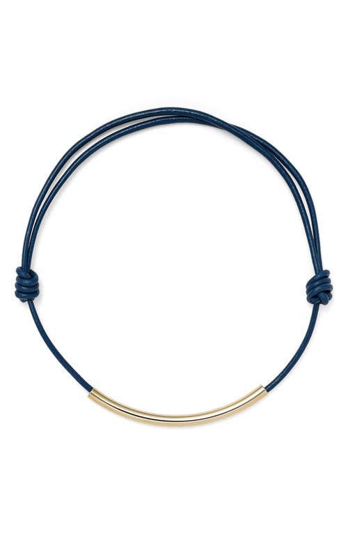 Lady Grey Leather Bond Necklace In Multi