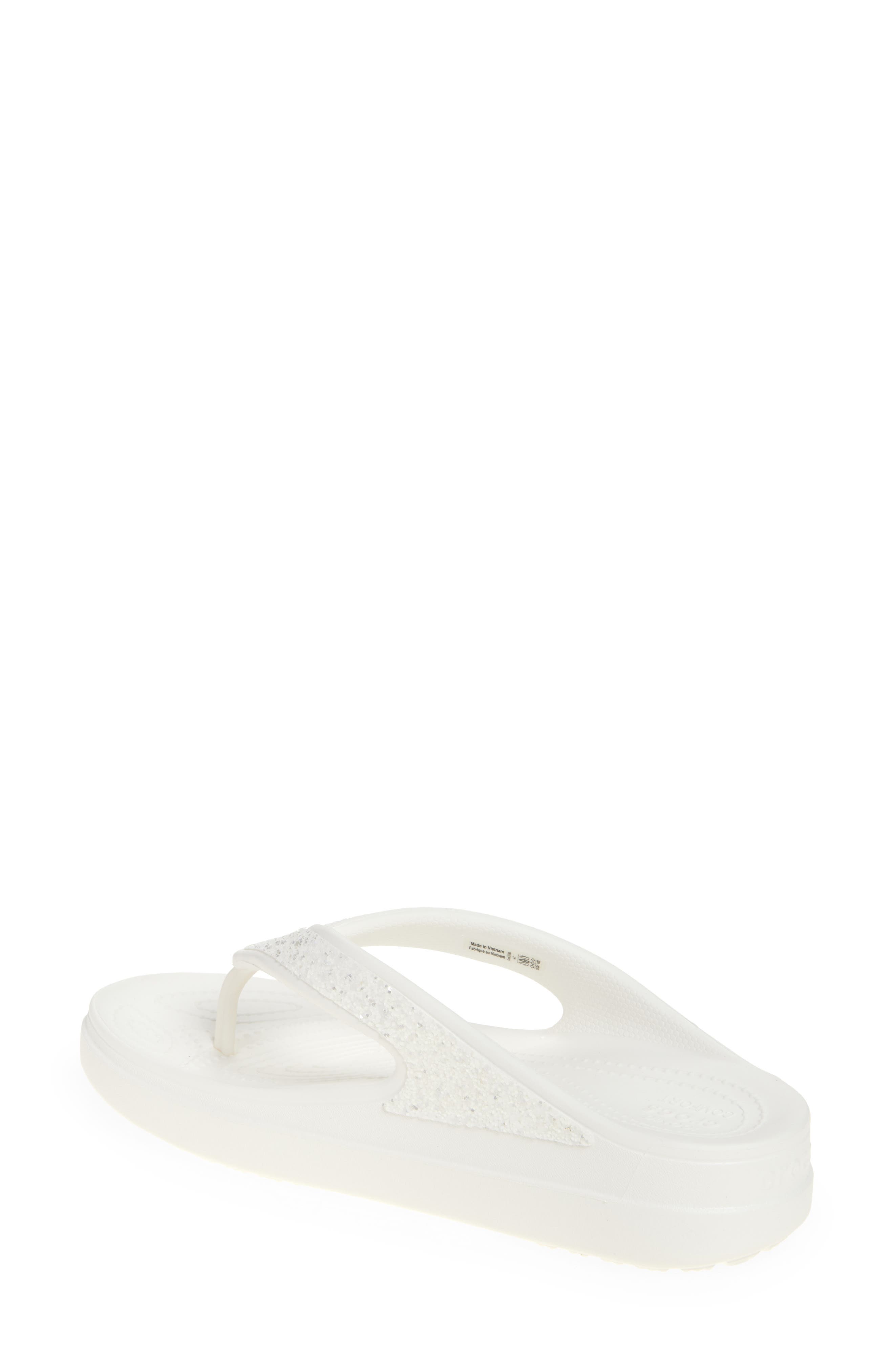 Sloane Glitter Platform Flip-Flop Sandal, Alternate, color, WHITE