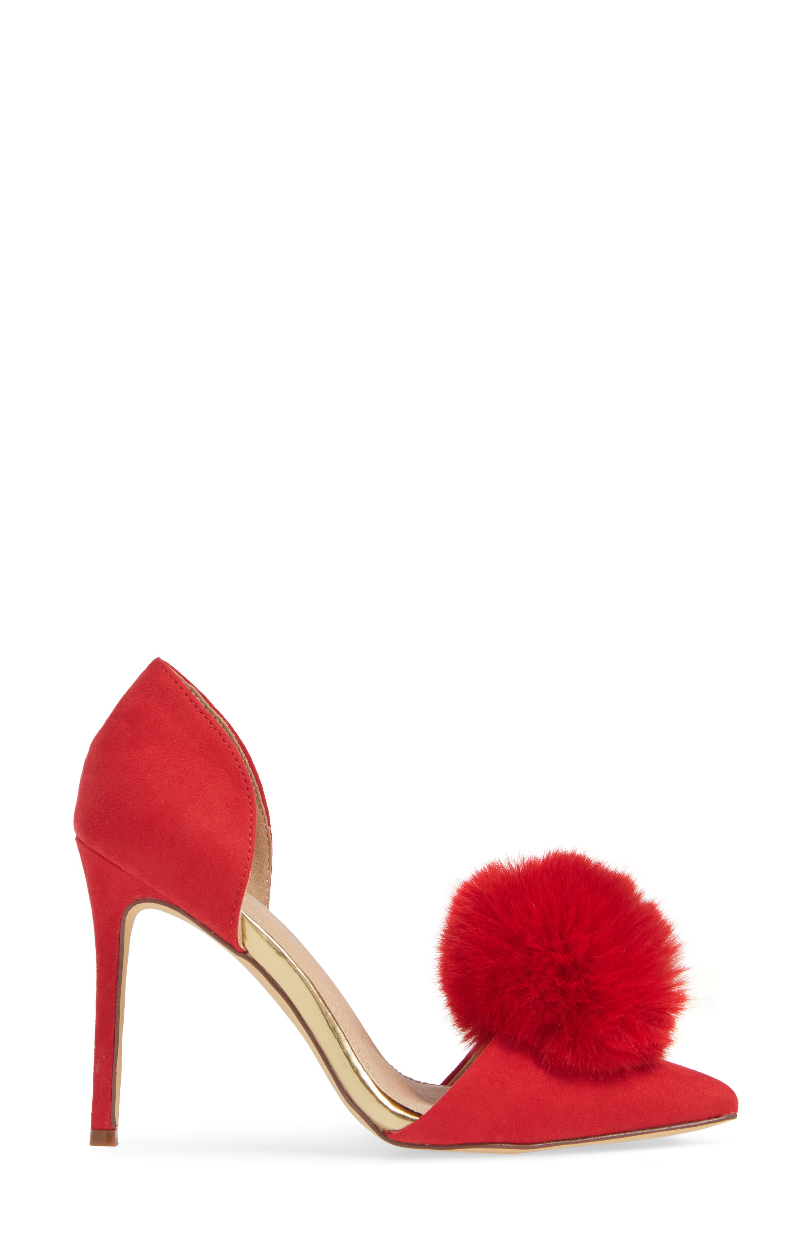 Sassy d'Orsay Pump, Alternate, color, RED FABRIC