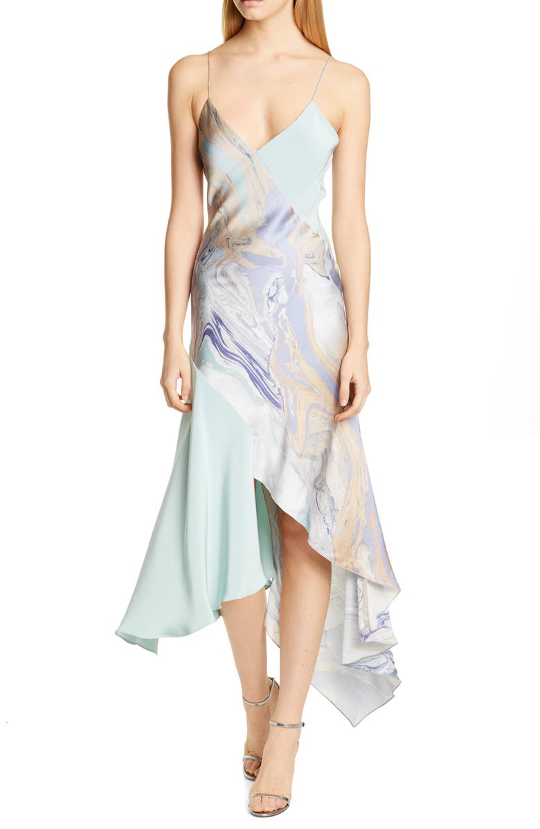 CUSHNIE Asymmetrical Slipdress, Main, color,