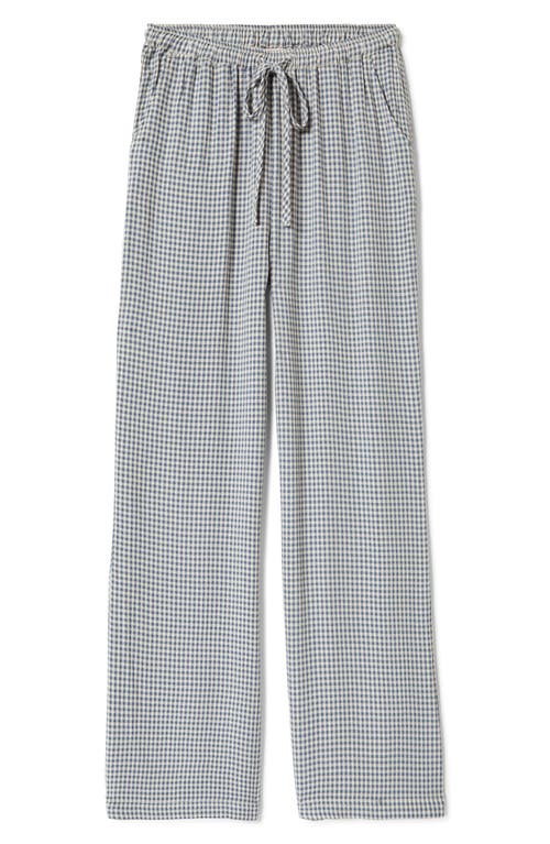 Brixton Hudson Lounge Pants In Azure Blue Gingham