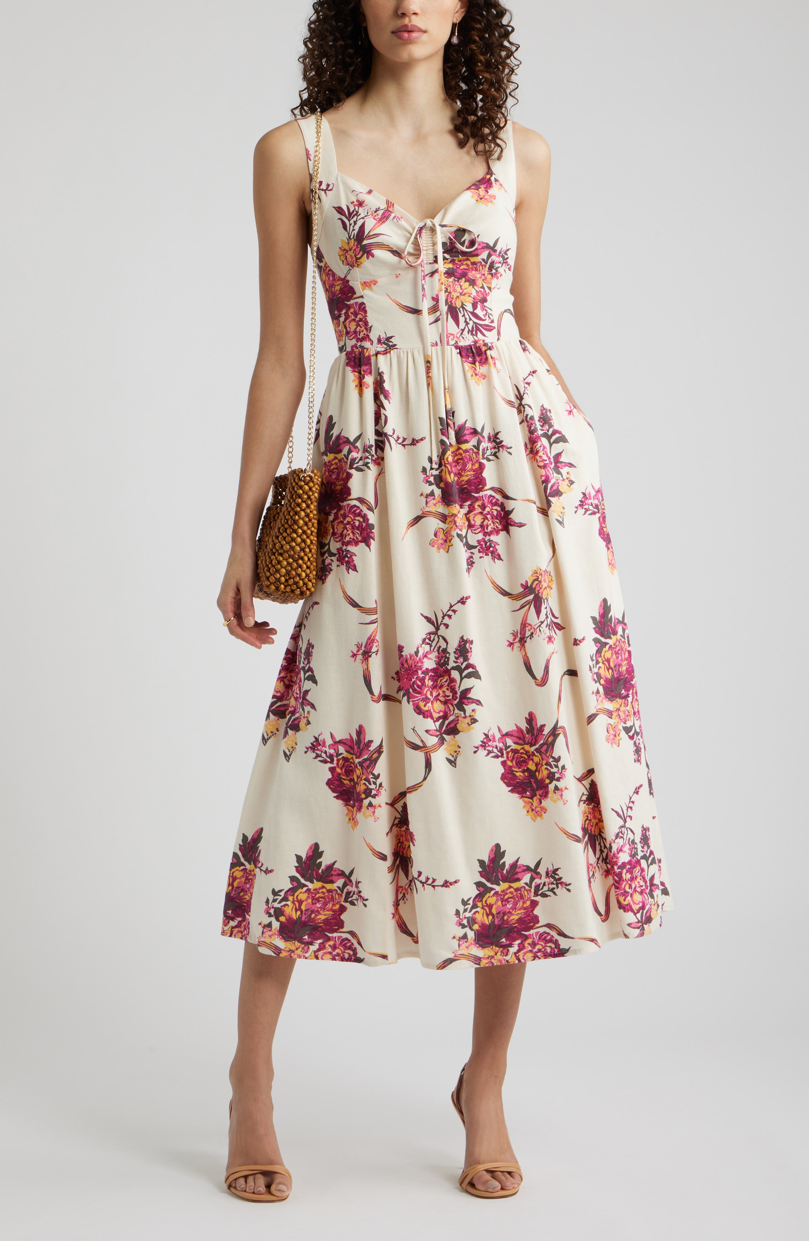 BEIGE- PINK ANTOINETTE FLORAL