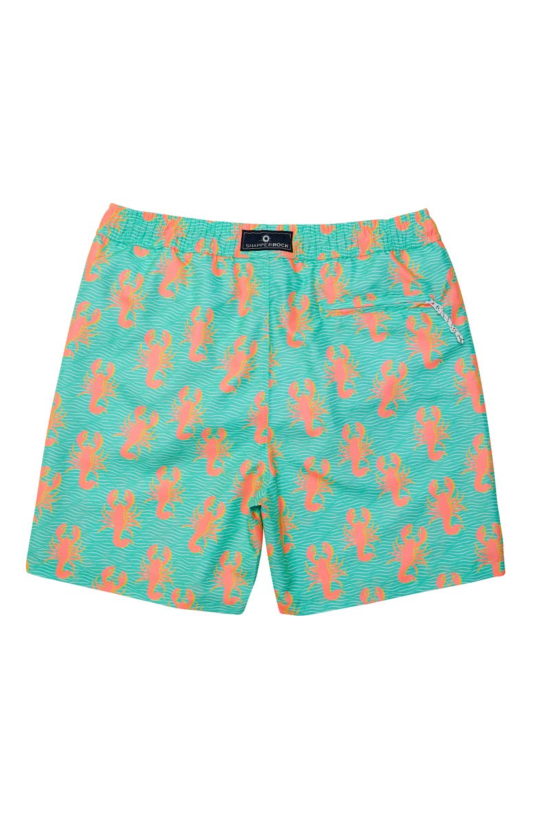Snapper Rock Printed Swim Shorts, Alternate, color, Ocean Clawed