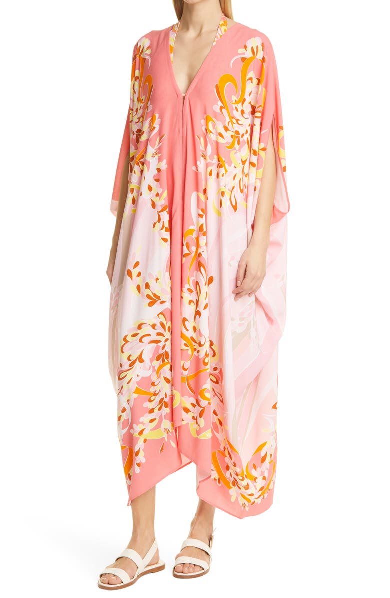 Emilio Pucci Print Cover-Up Caftan, Alternate, color, 