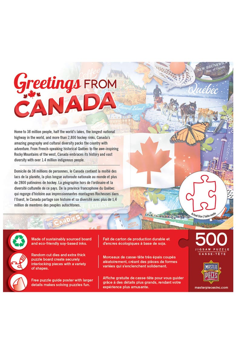 Greetings From Canada 500pc Puzzle, Alternate, color, Multicolor