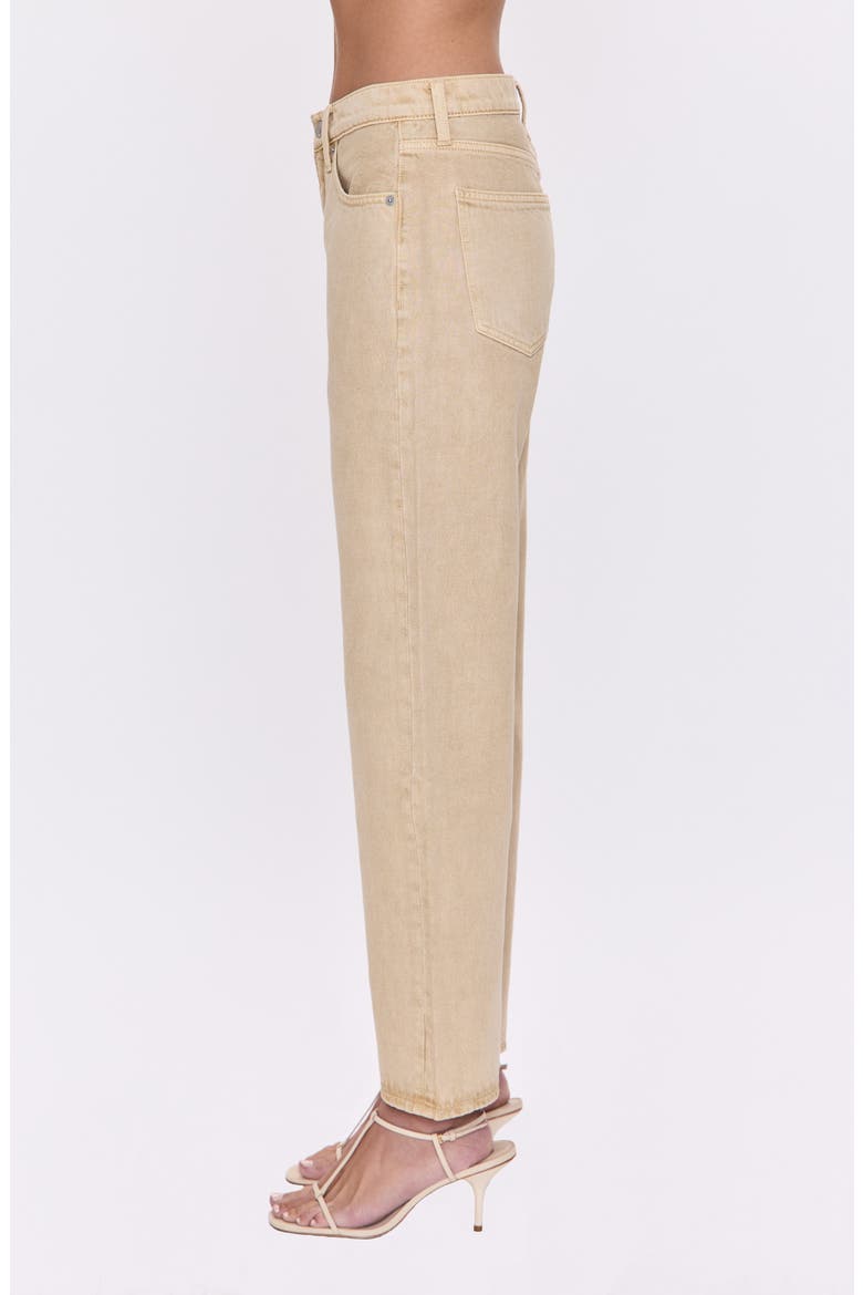 Lexi Mid Rise Bowed Straight Leg Jeans, Alternate, color, SAND DOLLAR
