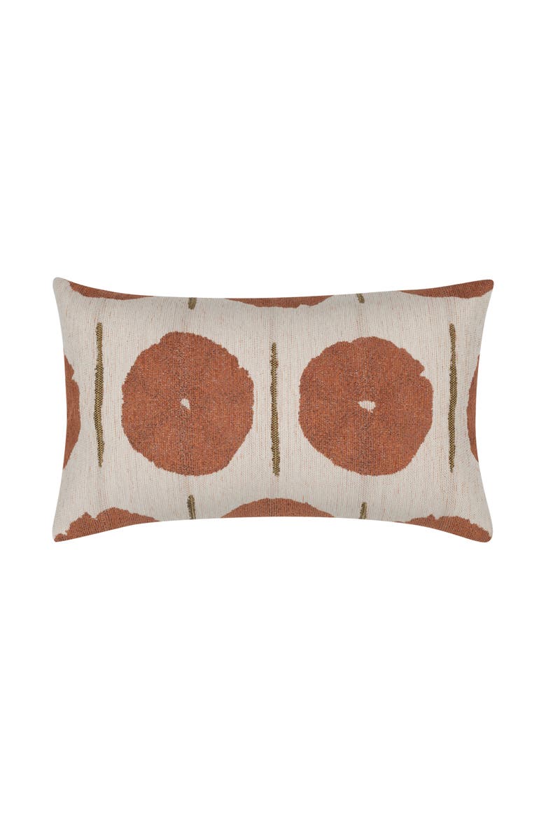 Solstice Jacquard Indoor & Outdoor Woven Accent Pillow, Main, color, Papaya