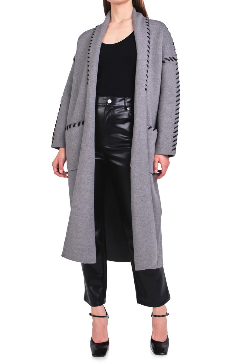 Endless Rose Whipstitch Long Cardigan, Main, color,