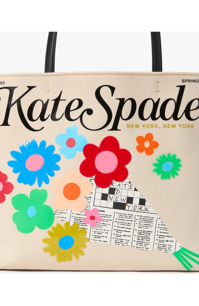 Kate Spade New York fresh picks canvas tote, Alternate, color, Beige Multi