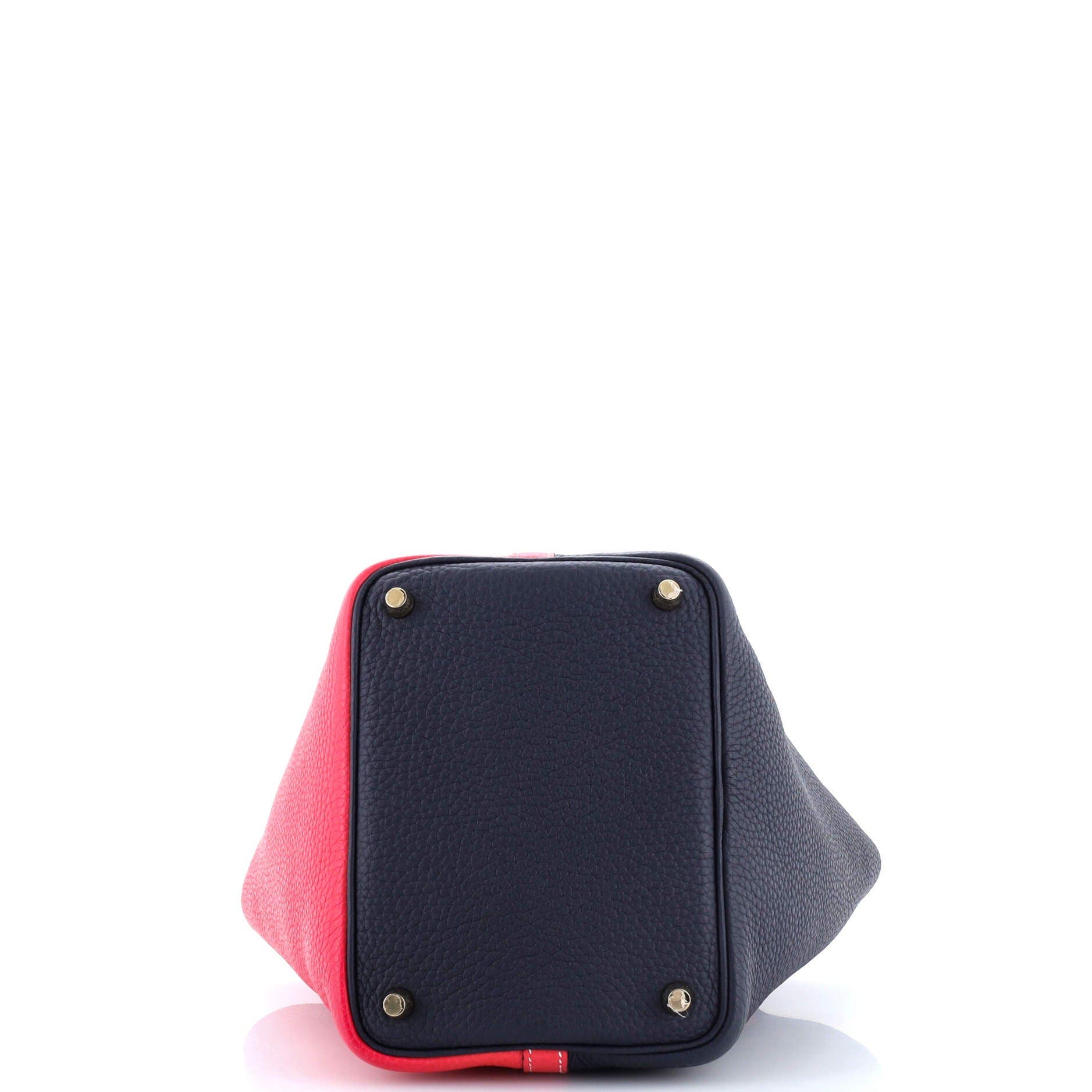 Pre-Owned Hermes Casaque Picotin Lock Bag Clemence PM, Alternate, color, Rose Extreme/Bleu Nuit