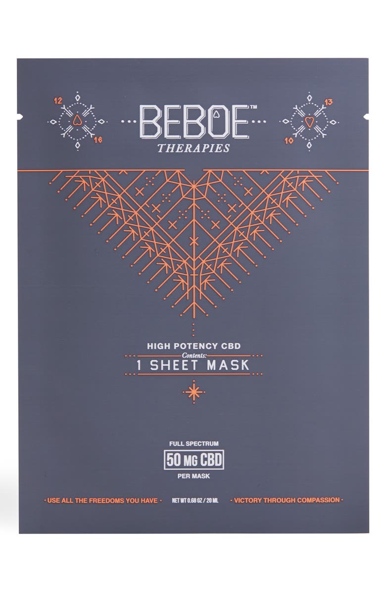 Beboe Therapies High Potency CBD Sheet Mask, Main, color, 