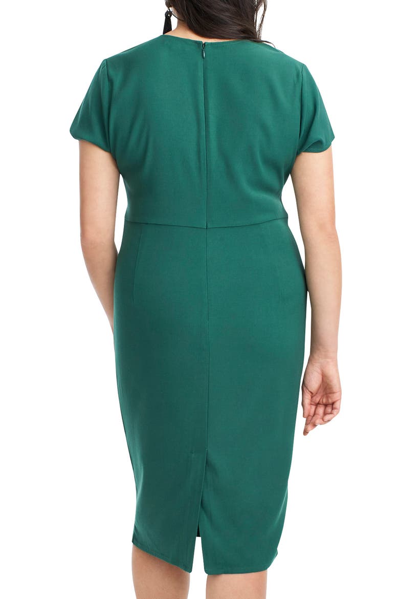 for J.Crew Stretch Twill Sheath Dress, Alternate, color, FOREST GREEN