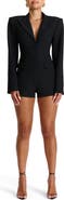 Naked Wardrobe Long Sleeve Ponte Blazer Romper