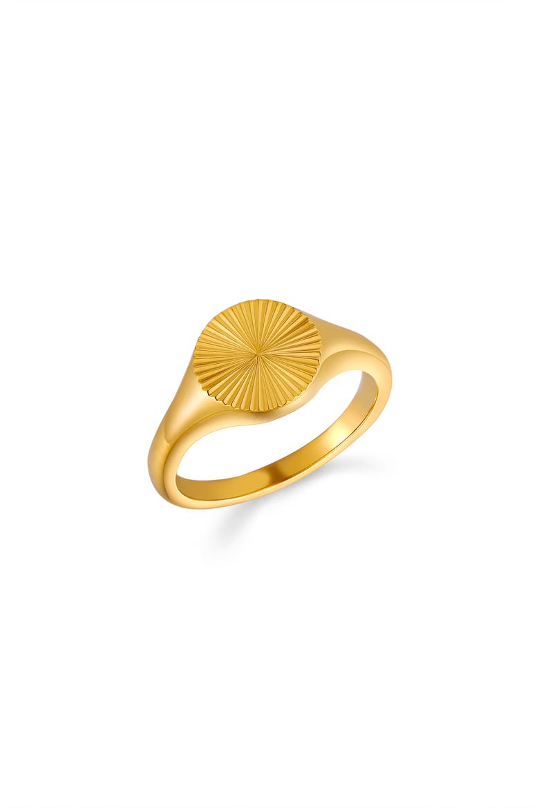 Sun Signet Ring, Main, color, Gold