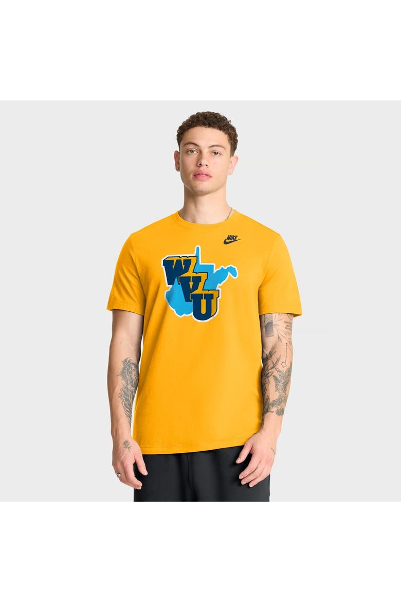Men's Nike Gold West Virginia Mountaineers 1965 Throwback T-Shirt, Main, color, Gold