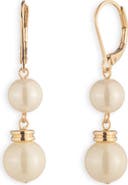 Lauren Ralph Lauren Imitation Pearl Double Drop Earrings