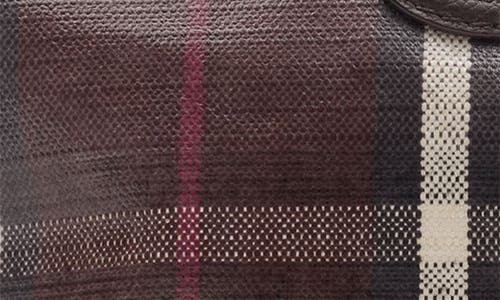 Burberry Highlands Check Coated Canvas Baguette Bag In Brown