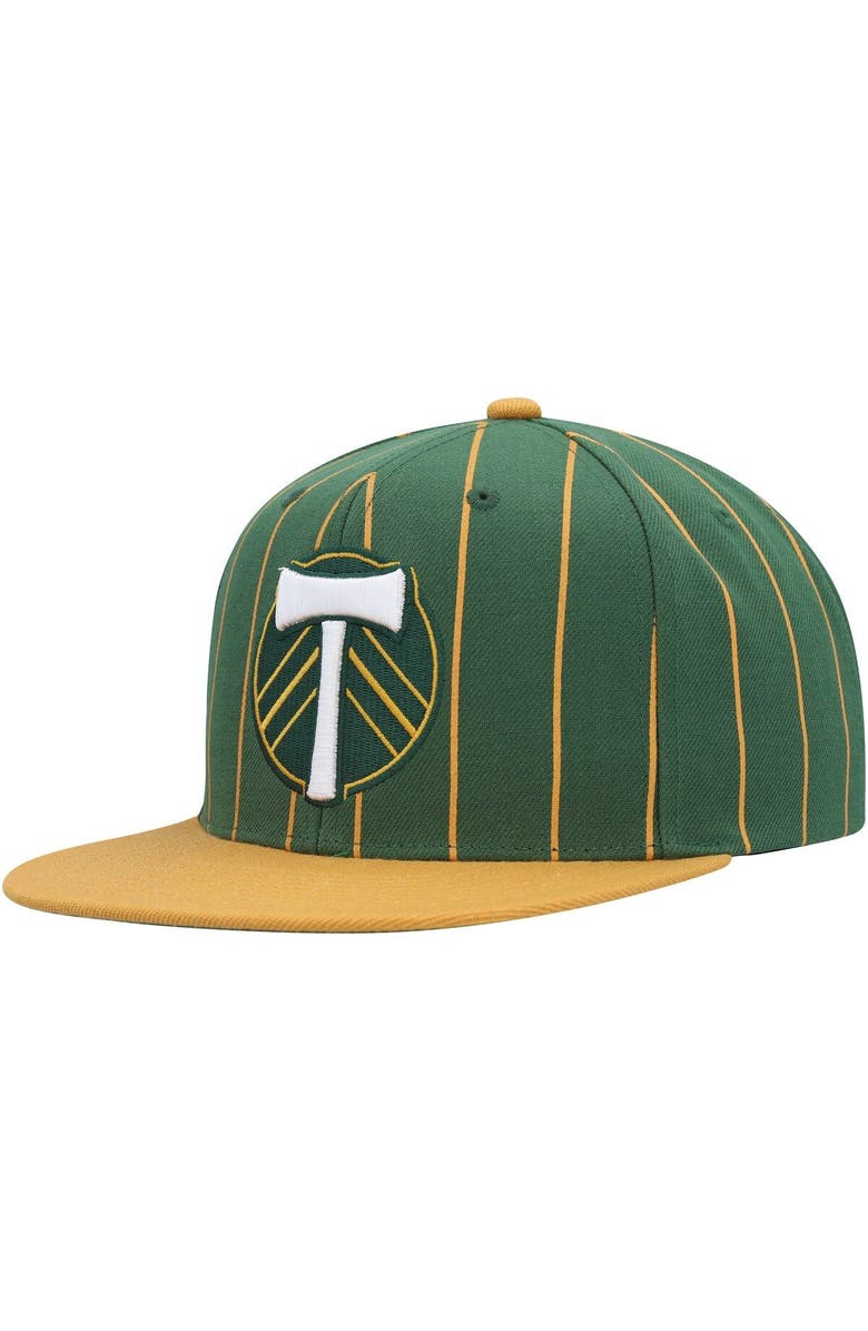 Mitchell & Ness Men's Mitchell & Ness Green Portland Timbers Team Pin Snapback Hat, Alternate, color, 