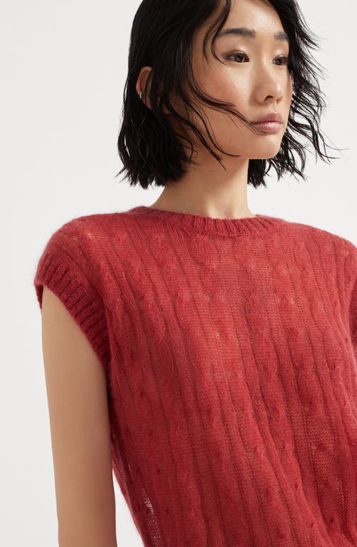 Brunello Cucinelli Mohair And Wool Shirt In Red