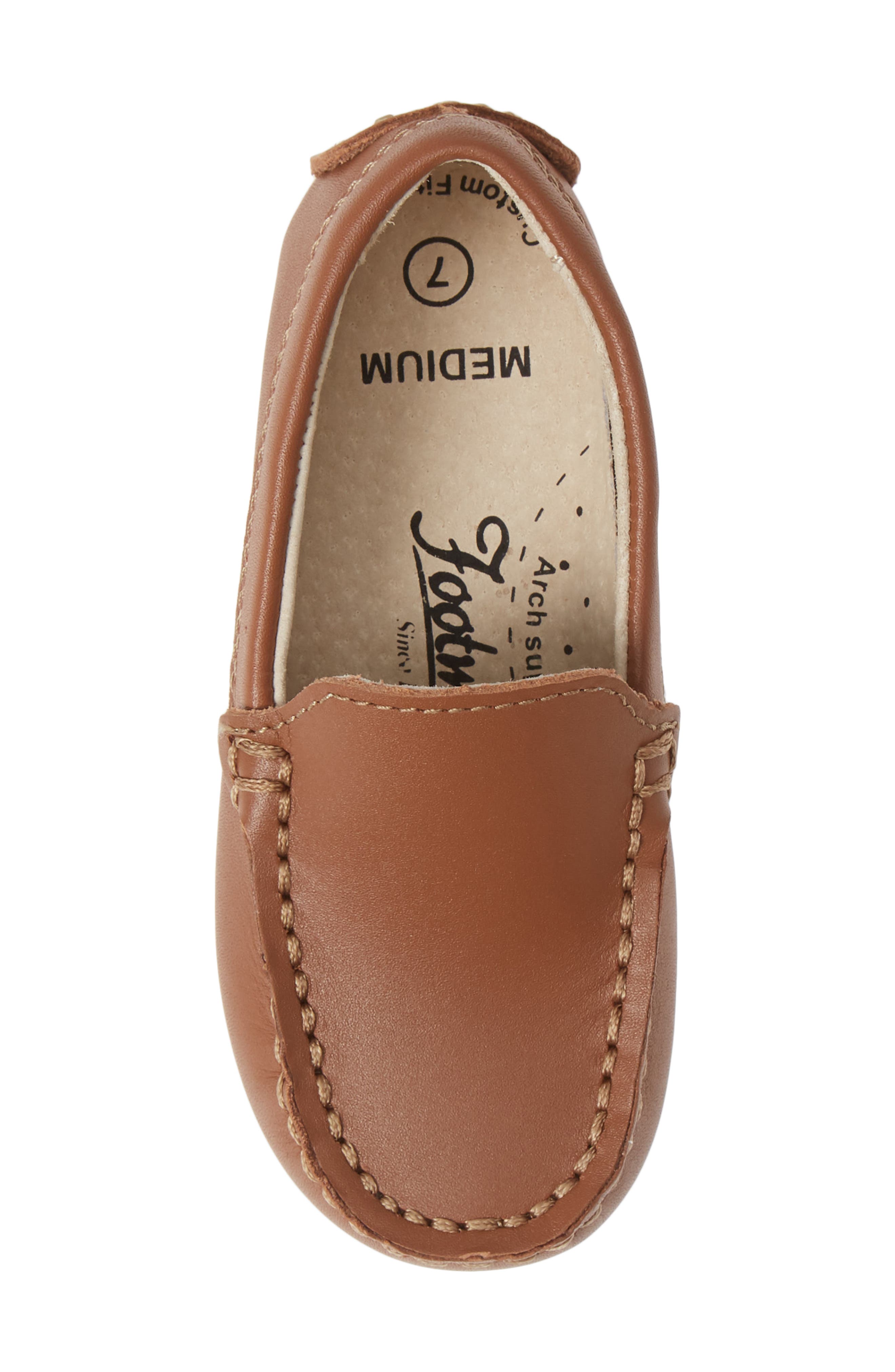 Footmates Brooklyn Moc Toe Loafer, Alternate, color, Chestnut