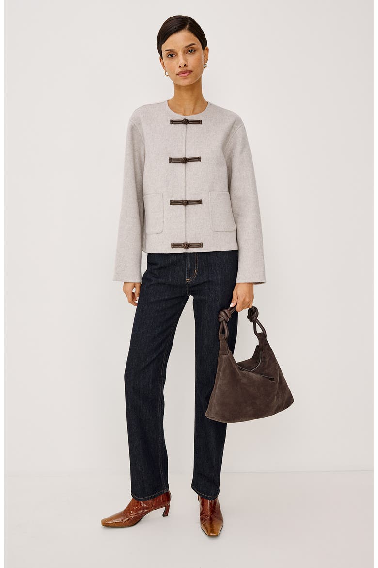 Deidre Wool Blend Jacket, Alternate, color, HEATHER OAT