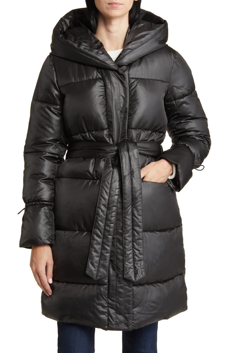 Via Spiga Hooded Puffer Jacket, Main, color, 