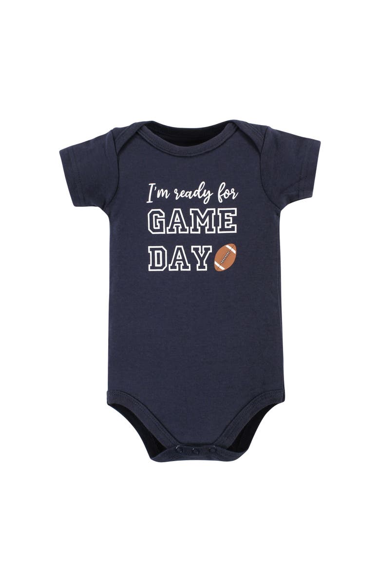 Hudson Baby Infant Cozy Cotton Layette Bundle, Alternate, color, Football Huddles Short-Sleeve