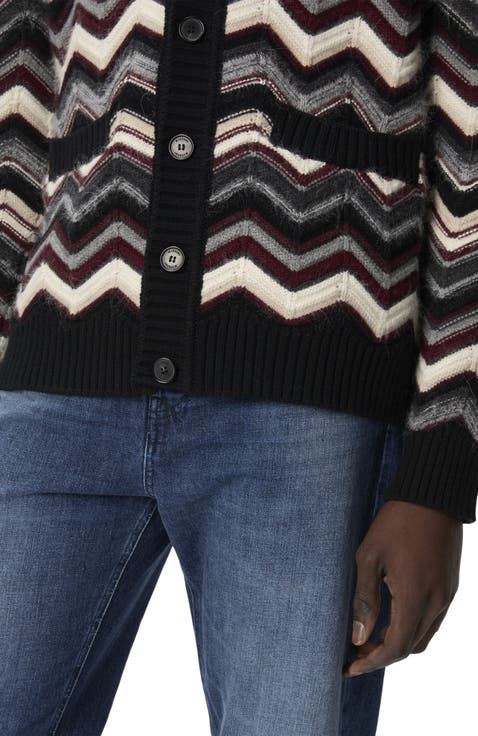 The Cardigan In Wool And Alpaca With Zigzag