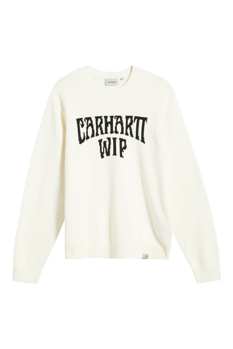 Deck Logo Sweater, Main, color, WAX / BLACK