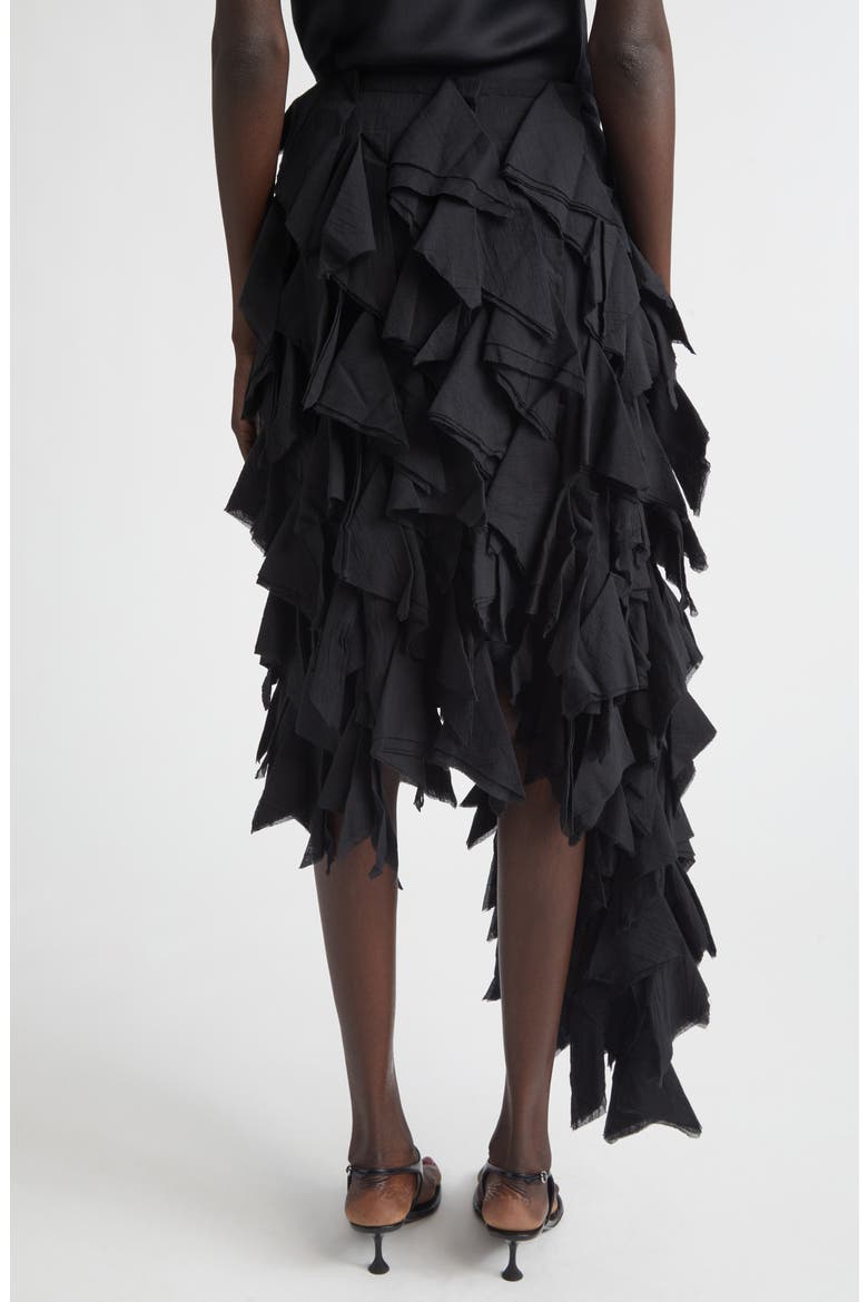 Cotton Handkerchief Skirt, Alternate, color, BLACK
