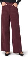 PAIGE Anessa Raw Hem High Waist Wide Leg Jeans