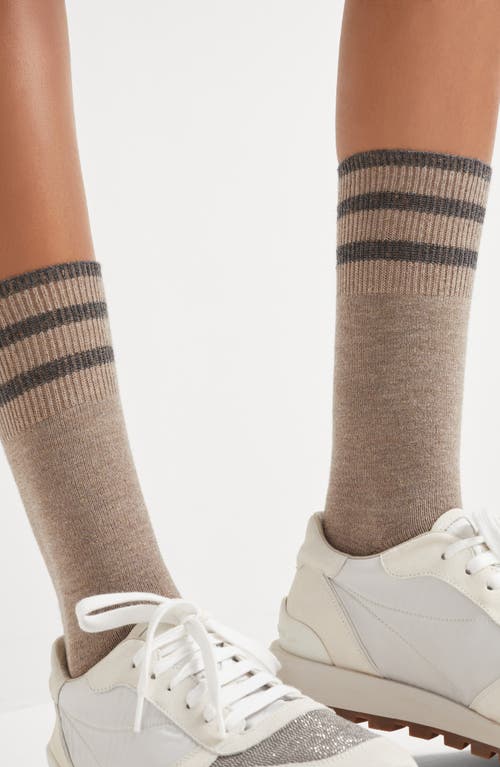 Brunello Cucinelli Sparkling Knit Socks In Neutral