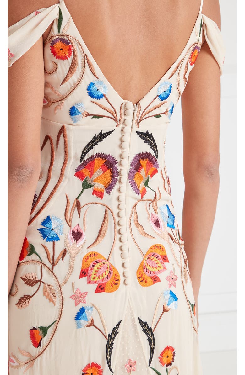 Temperley London Toledo Strappy Gown, Alternate, color, Almond Mix