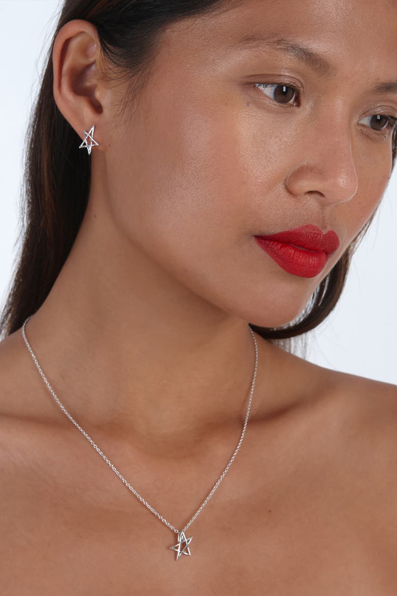 Mini Sol Star Pendant, Alternate, color, Sterling Silver