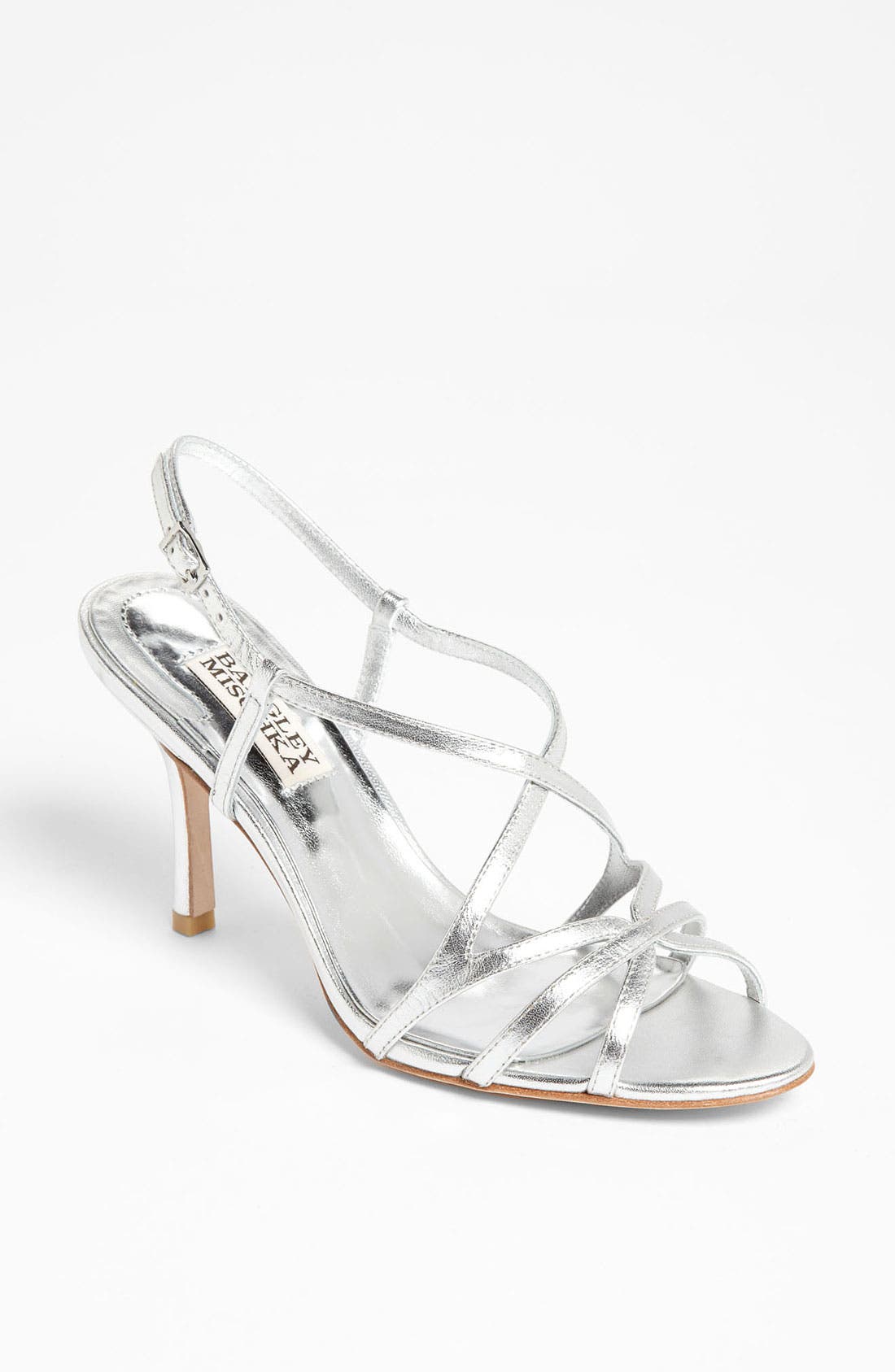 Badgley Mischka 'Ava II' Sandal, Main, color, SILVER
