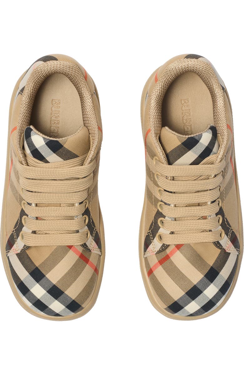 Burberry Check Sneakers, Alternate, color, Sand Beige