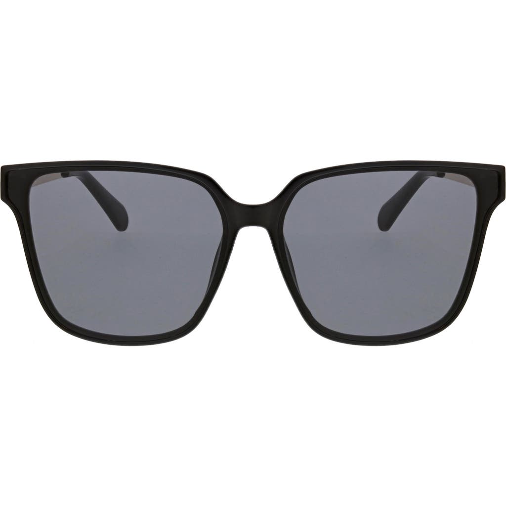Bcbg 65mm Oversize Graident Square Sunglasses In Shiny Black