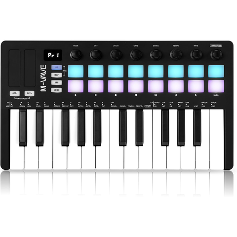 25-Key Bluetooth MIDI Keyboard- Black
